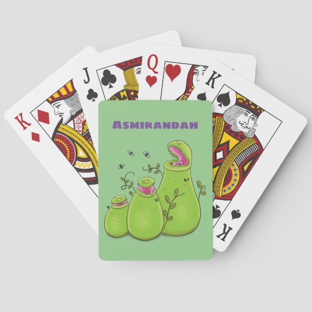Jeu De Cartes Drôle carnivore carnivore carnivore plante dessin  (dos)