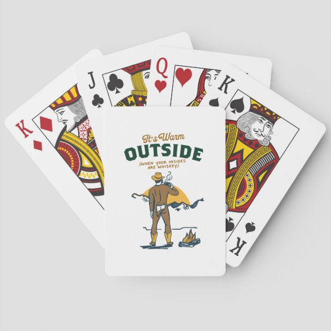 Jeu De Cartes Drôle Cowboy Boire Whiskey (dos)