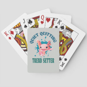 Jeu De Cartes Drôle d'Axolotl Rose Tendance de Démission Silenci