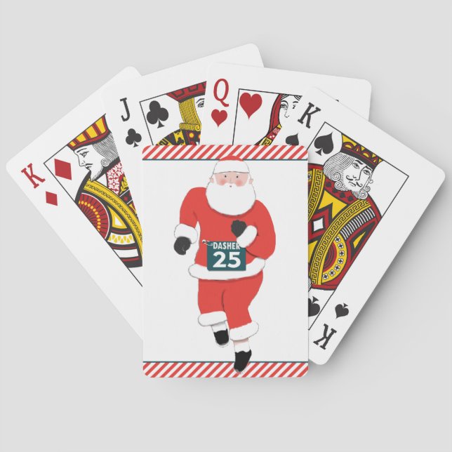 Jeu De Cartes Drôle de jouer des cartes de Noël (dos)