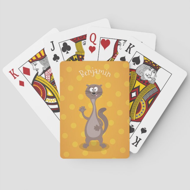 Jeu De Cartes Drôle dessin animé en toile (dos)