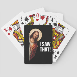 Jeu De Cartes Drôle Jésus "Je l'ai vu" design de meme chrétien