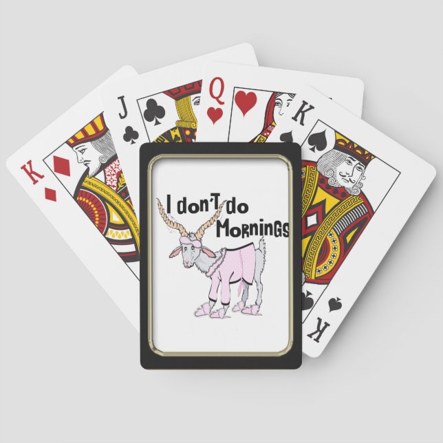 Jeu De Cartes Drôle Matin Chèvre Bicycle® Jouer (dos)