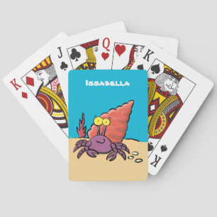 Jeu De Cartes Drôle mignon caricature pourpre crabe ermite