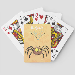 Jeu De Cartes Drôle mignon dessin animé d'araignée moelleuse