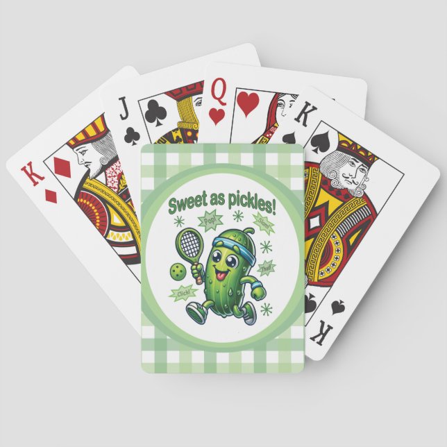Jeu De Cartes Drôle mignon sucré comme chatons Pickleball (dos)