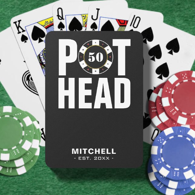 Jeu De Cartes Drôle Pot-Head Humour Poker (Funny Poker Humor Pot Head Poker Cards
)