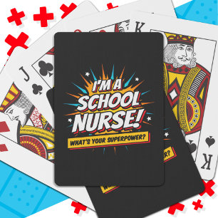 Jeu De Cartes Drôle Superpower School Infirmière Appréciation