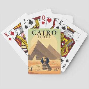 Jeu de cartes du Caire Égypte Deck Vintage Voyage