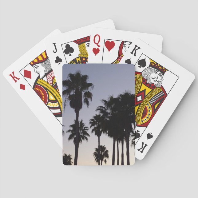 Jeu De Cartes Dusk avec palmiers Scène tropicale (dos)