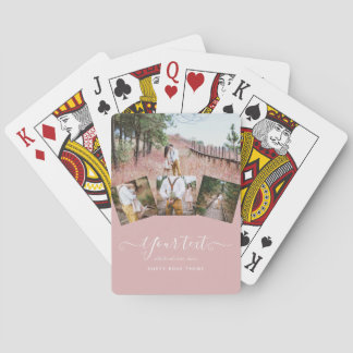 Jeu De Cartes Dusty Rose rose Newlywets Mariage PHOTO Cadeau