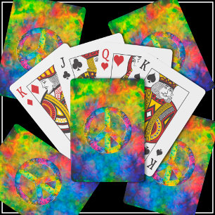 Jeu De Cartes [Dye-Cravate atomique] Couleurs arc-en-ciel psyché