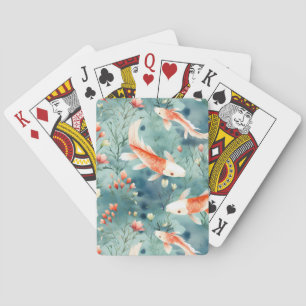 Jeu De Cartes Eaux tranquilles : Aquarelle Koi Motif de poissons