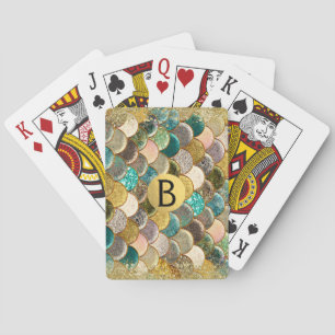 Jeu De Cartes Écaille de Sirène Multi Couleur Paillettes Glamour