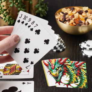 Jeu De Cartes Échelle rouge, verte et jaune