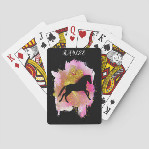 JEU DE CARTES ÉCLAIRAGE DES CARTES DE JEU CHEVAUX PERSONNALISÉES