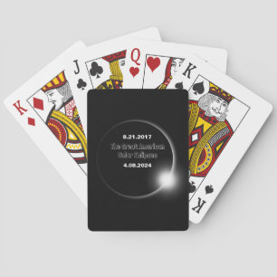 Jeu De Cartes Éclipse solaire double datée 2024 & 2017