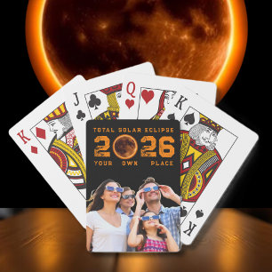 Jeu De Cartes Éclipse solaire totale 2026 souvenir photo de fami