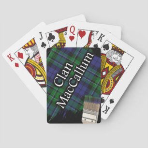 Jeu De Cartes Ecosse Clan MacCallum Tartan Peinture pinceau
