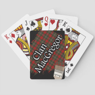 Jeu De Cartes Ecosse Clan MacGregor Tartan Peinture pinceau