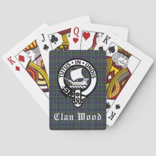 Jeu De Cartes Ecosse Clan Wood Crest & Tartan