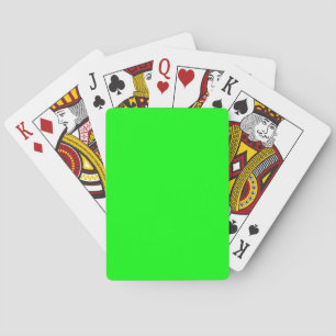 Jeu De Cartes Écran vert néon moderne, couleur solide clair cool
