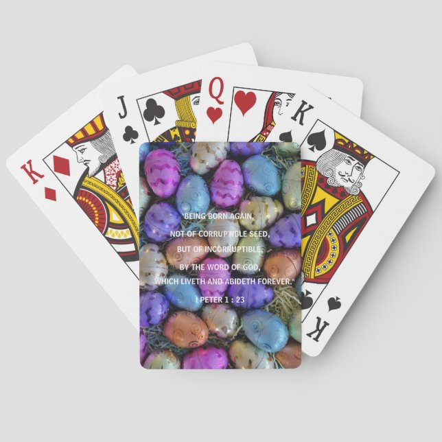 Jeu De Cartes Écriture pour les cartes de jeu de Pâques (dos)