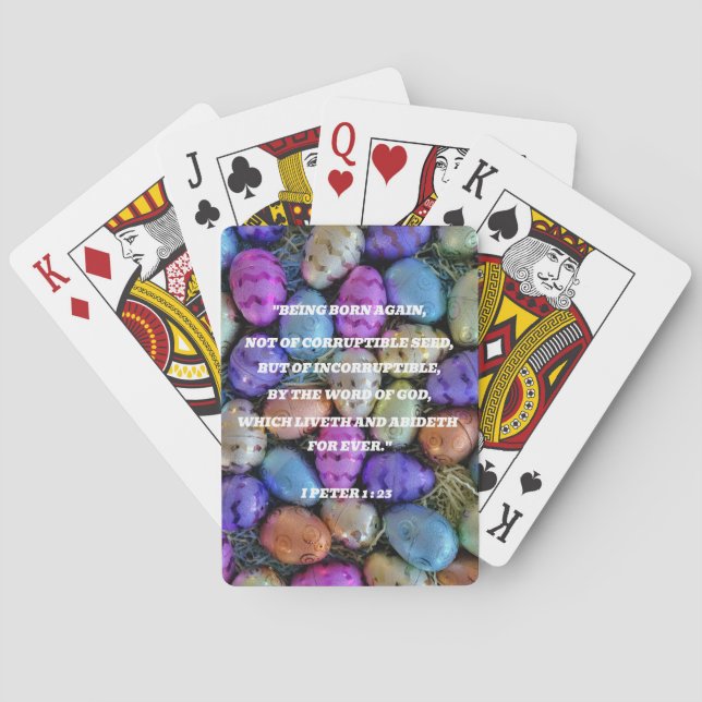 Jeu De Cartes Écriture pour les cartes de jeu de Pâques (dos)