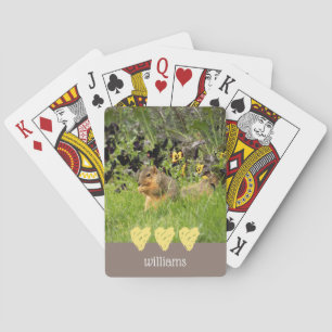 Jeu De Cartes Écureuil avec coeur Personnalisé