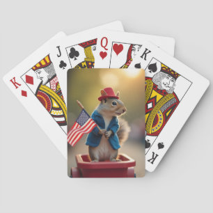 Jeu De Cartes Écureuil patriotique