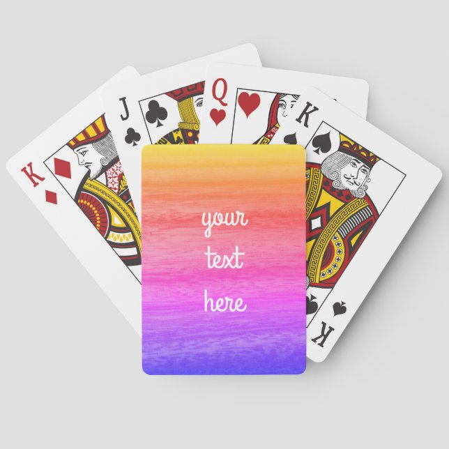 Jeu De Cartes Effet Rainbow Wood (dos)