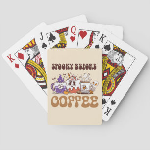 Jeu De Cartes Éffrayant Avant Café