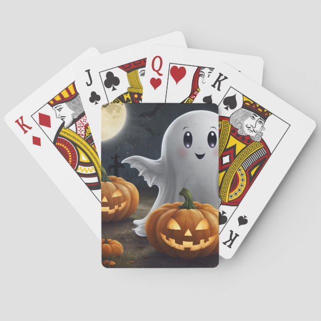 Jeu De Cartes Éffrayant délice : Ghoost Halloween amusant (dos)