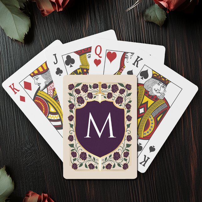Jeu De Cartes Éggérer l'épée médiévale royale et le monogramme b (Créateur téléchargé)