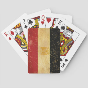 Jeu De Cartes Égypte Drapeau Vintage Grunge Design
