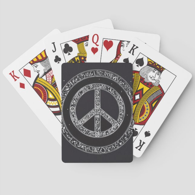 Jeu De Cartes Élégance monochrome : Jeu classique noir et blanc (dos)
