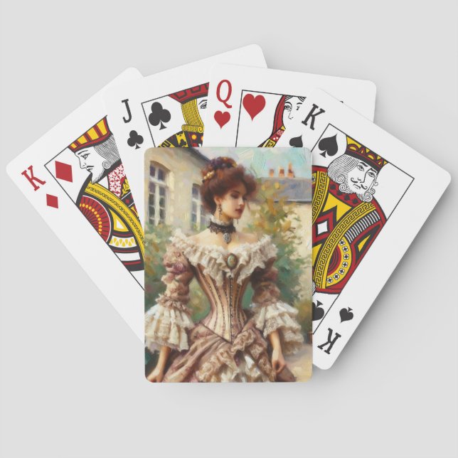 Jeu De Cartes Élégance vintage Dame victorienne (dos)