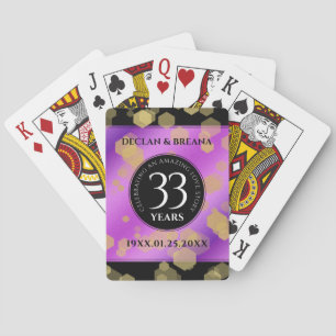Jeu De Cartes Élégant 33e anniversaire du Mariage Améthyste