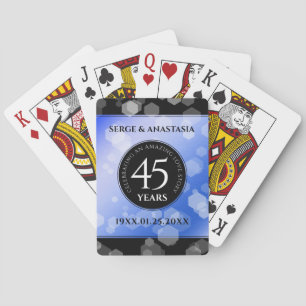 Jeu De Cartes Élégant 45e anniversaire de Mariage Sapphire
