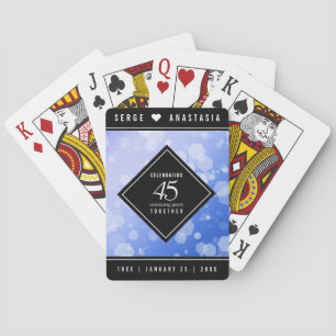 Jeu De Cartes Élégant 45e anniversaire de Mariage Sapphire