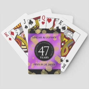 Jeu De Cartes Élégant 47e anniversaire du Mariage Améthyste