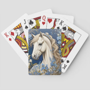 Jeu De Cartes Elégant Blancs Et Oublier-Me-Nots