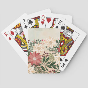 Jeu De Cartes Élégant Festif Noël Poinsettia vacances