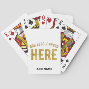 JEU DE CARTES ÉLÉGANT MODERNE PERSONNALISABLE BLANC VÉRIFIÉ MARQ