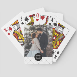 Jeu De Cartes Élégant monogramme circulaire