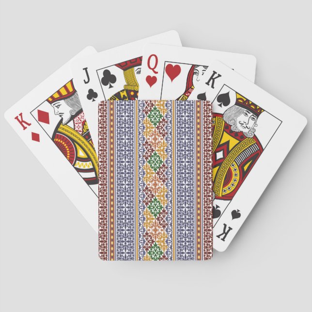 Jeu De Cartes élégant motif ethnique (dos)
