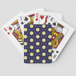 Jeu De Cartes Elegant Navy and Gold Geometric Tile Pattern