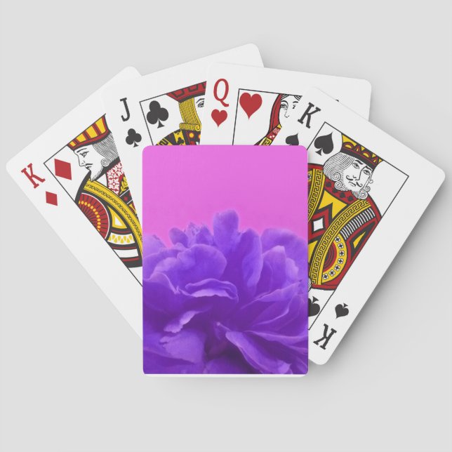 Jeu De Cartes Elegant Purple Raspberry Floral (dos)