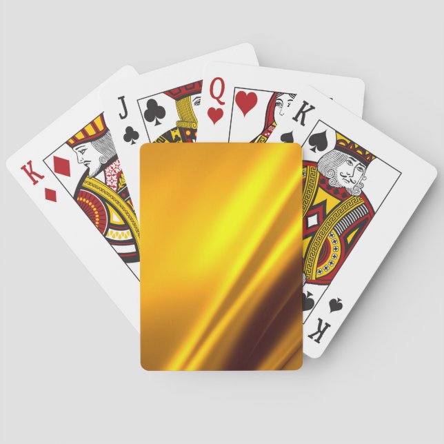 Jeu De Cartes Elégant Satin Or Faux Texture Look (dos)