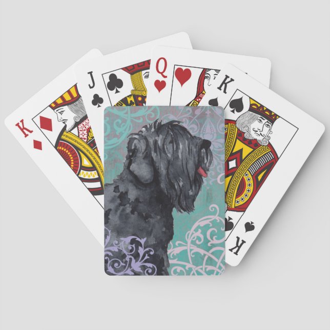 Jeu De Cartes Elégant Terrier russe noir (dos)